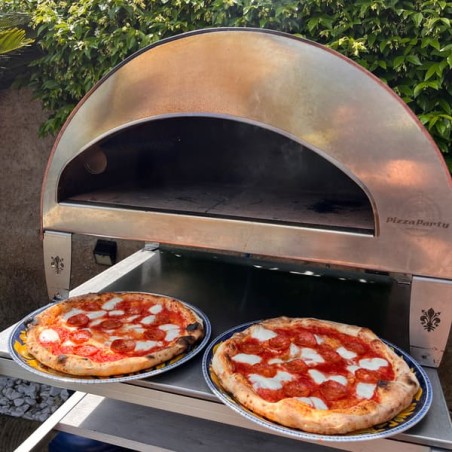 Stor utomhus gasdriven pizzaugn mobil Emozione Pizza Party 2 pizza