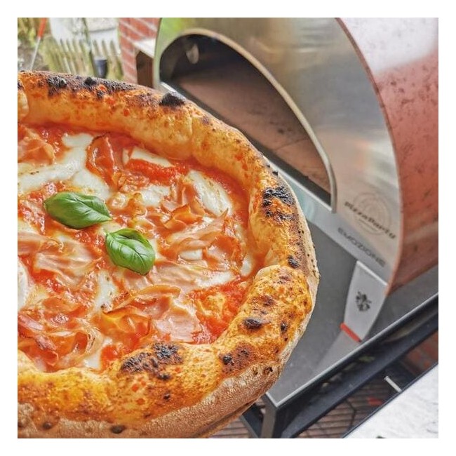 Large outdoor gas fired pizza oven mobile Emozione Pizza Party 2 pizza