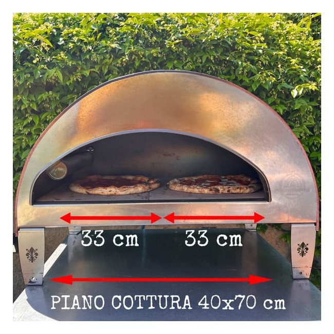 Stor utomhus gasdriven pizzaugn mobil Emozione Pizza Party 2 pizza