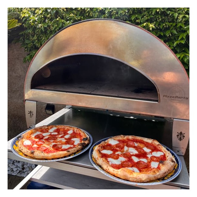 Large outdoor gas fired pizza oven mobile Emozione Pizza Party 2 pizza