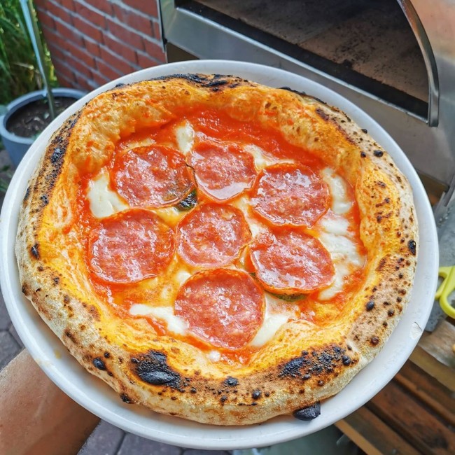 Utomhus gasdriven pizzaugn mobil ArdorePizza Party