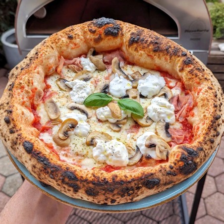 Stor utomhus gasdriven pizzaugn mobil Emozione Pizza Party 2 pizza