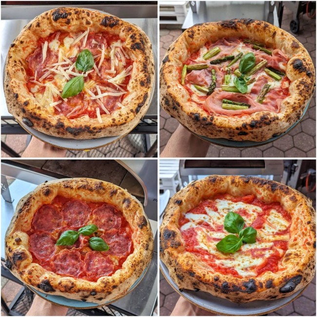 Stor utomhus gasdriven pizzaugn mobil Emozione Pizza Party 2 pizza