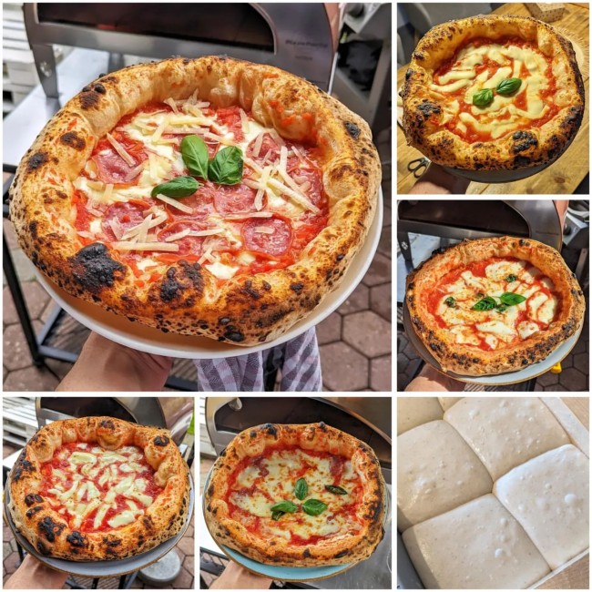Stor utomhus gasdriven pizzaugn mobil Emozione Pizza Party 2 pizza
