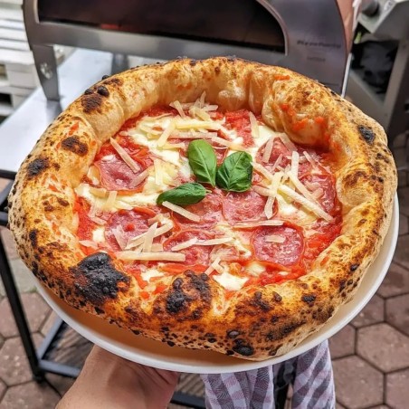 Stor utomhus gasdriven pizzaugn mobil Emozione Pizza Party 2 pizza