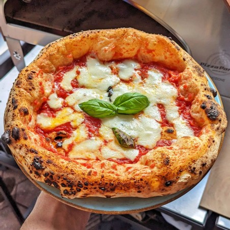 Stor utomhus gasdriven pizzaugn mobil Emozione Pizza Party 2 pizza