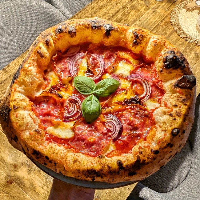 Large outdoor gas fired pizza oven mobile Emozione Pizza Party 2 pizza