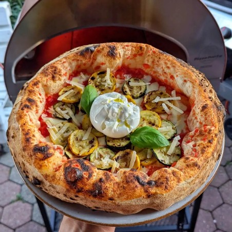 Stor utomhus gasdriven pizzaugn mobil Emozione Pizza Party 2 pizza