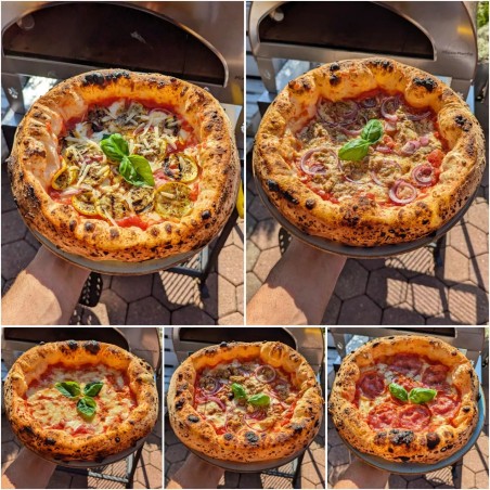 Stor utomhus gasdriven pizzaugn mobil Emozione Pizza Party 2 pizza