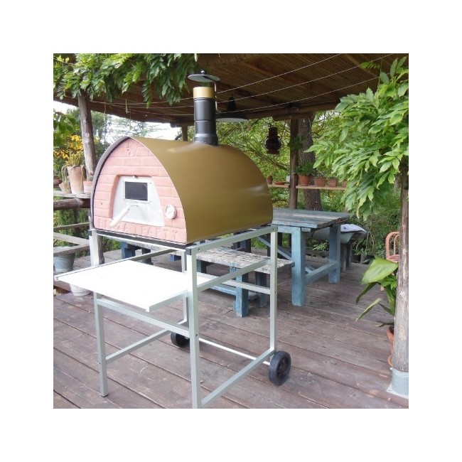 70x70 wood fired oven support with wheels superlight aluminium