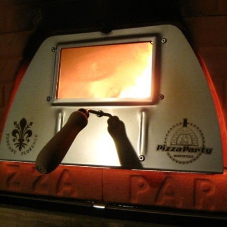 Porte vitrée pour four à bois 70x70 et pizza