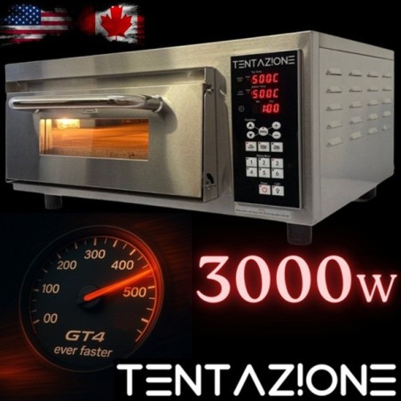 Tentazione MAX GT4 USA CANADA 240v 3000w 932F forno elettrico digitale per pizza napoletana e teglia