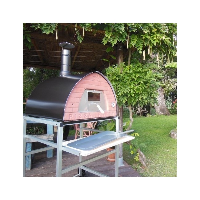 Support pour four à bois 70x70 avec roues en aluminium super léger