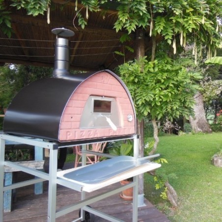 70x70 wood fired oven support with wheels superlight aluminium