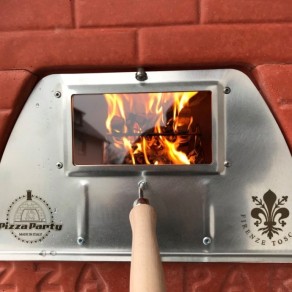 accesorios para horno de pizza de leña, puerta con vidrio