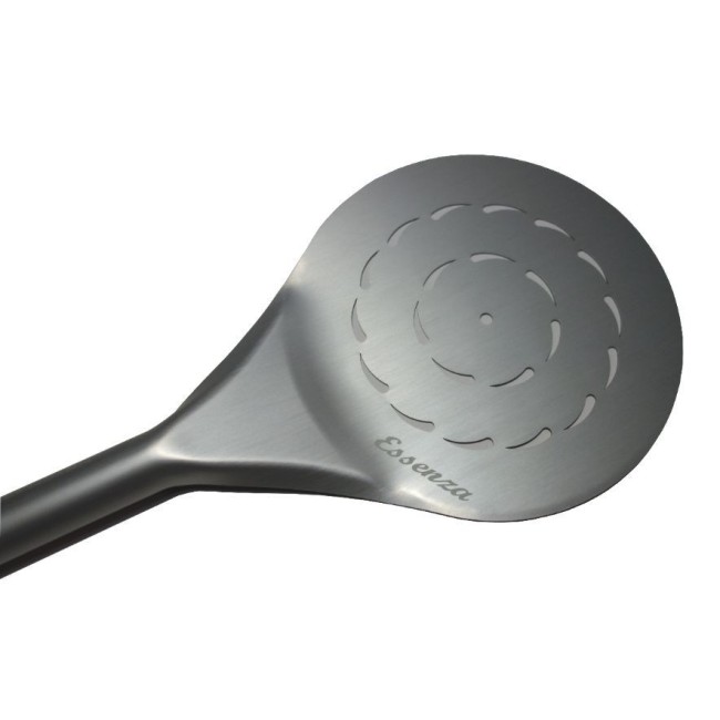 Durchbrochene runde Aluminium-Pizzaschaufel zum Wenden, 18 cm (7 Zoll), leicht und flexibel.
