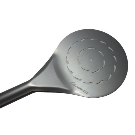 Pelle à pizza ronde 18cm PERFORÉE entièrement en aluminium très léger et flexible