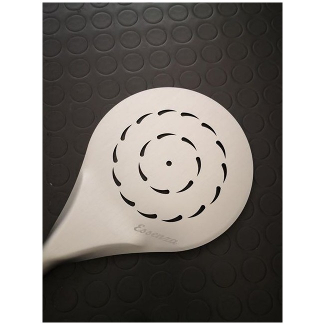 Perforeret rundt aluminium dreje pizza skovl 18 cm (7") letvægt og fleksibel
