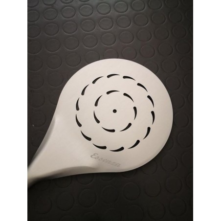 Paleta de pizza redonda de aluminio perforada de 18 cm (7") ligera y flexible.