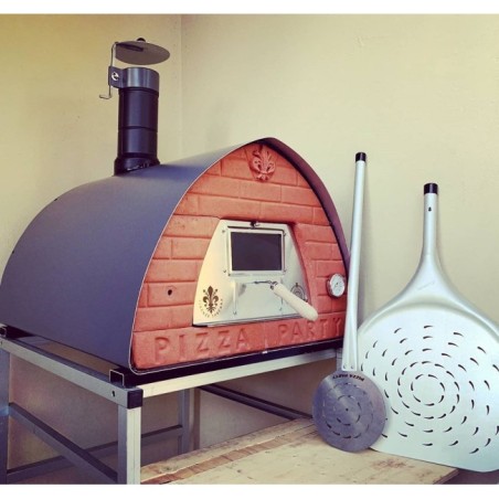 Outdoor wood burning oven Pizza Party 70x70 Grey how to build pizza oven 