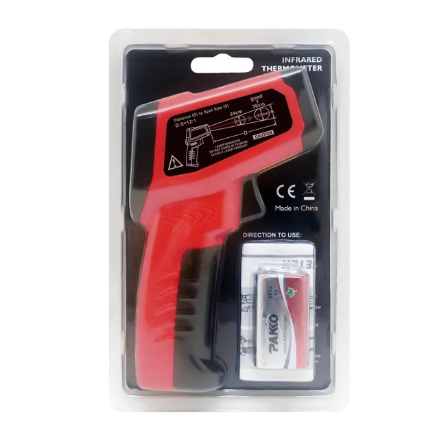 Laserthermometer für Holzofenthermometer Laser thermometer for wood fired oven