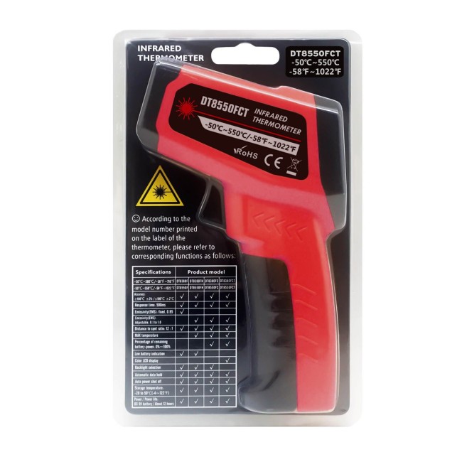 Laserthermometer für Holzofenthermometer Laser thermometer for wood fired oven
