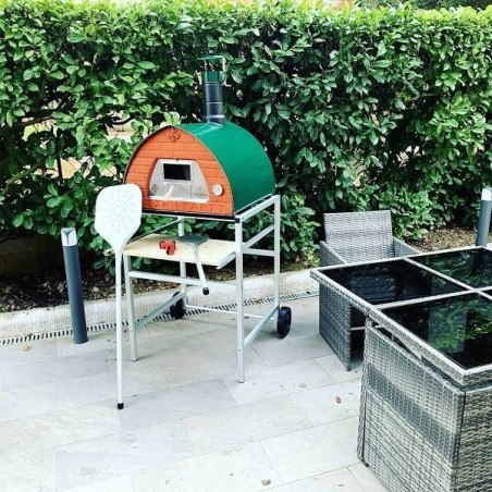 Jak zbudować zewnętrzny piec do pizzy na drewno 70x70 Zielony