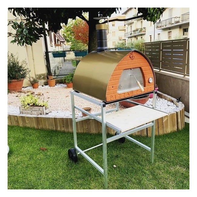 Outdoor wood oven mobile 70x70 Bronze forno a legna per pizza holzbackofen pizzaofen wood fired oven