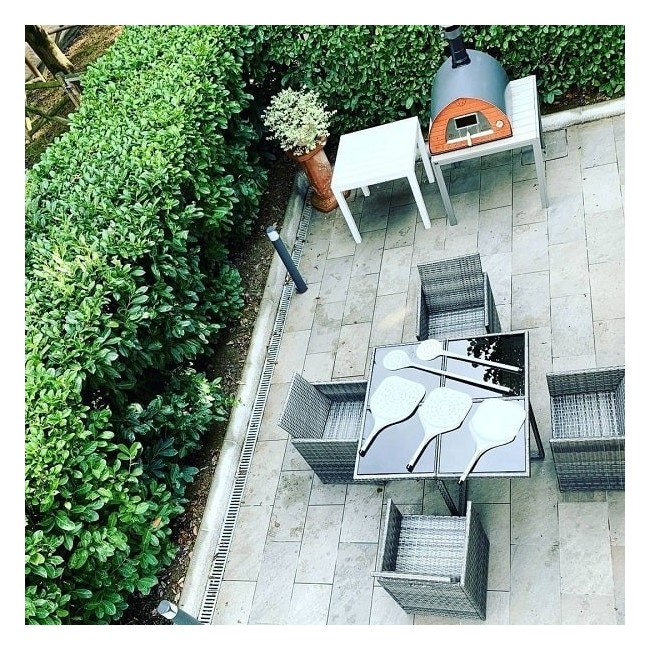 Outdoor wood burning oven Pizza Party 70x70 Grey how to build pizza oven 