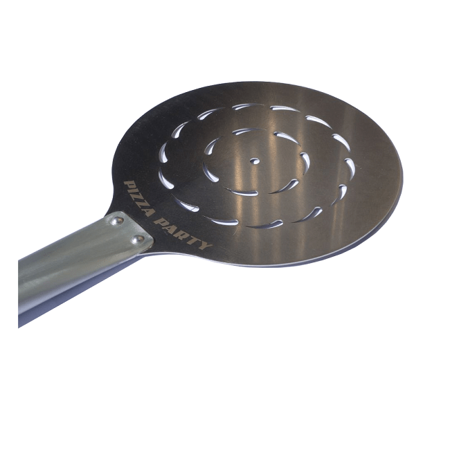Mała okrągła łopatka do pizzy perforowana o średnicy 18 cm (7")