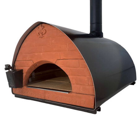 Utomhus gasdriven pizzaugn i gunmetal.