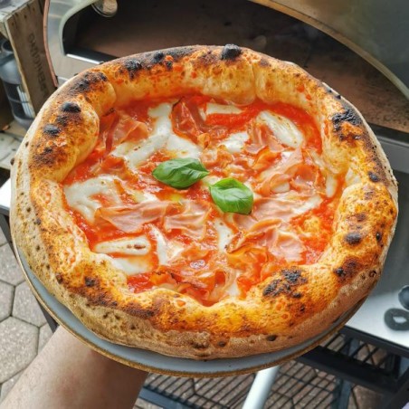 Stor utomhus gasdriven pizzaugn mobil Emozione Pizza Party 2 pizza