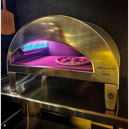Stor utomhus gasdriven pizzaugn mobil Emozione Pizza Party 2 pizza
