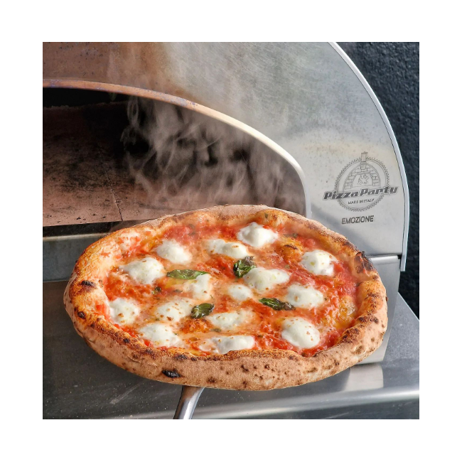 Large outdoor natural gas fired pizza oven mobile Emozione Pizza Party 2 pizza