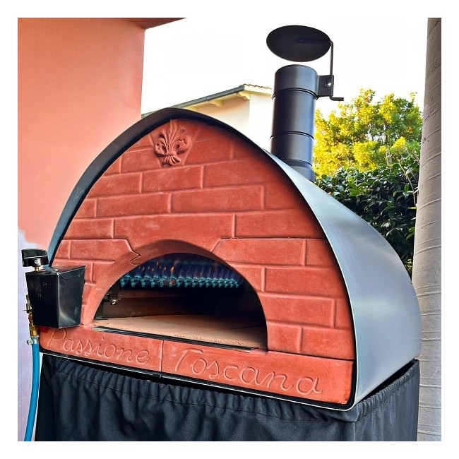 Utomhus gasolpizzaugn - Hybrid trä och gasugn Bollore