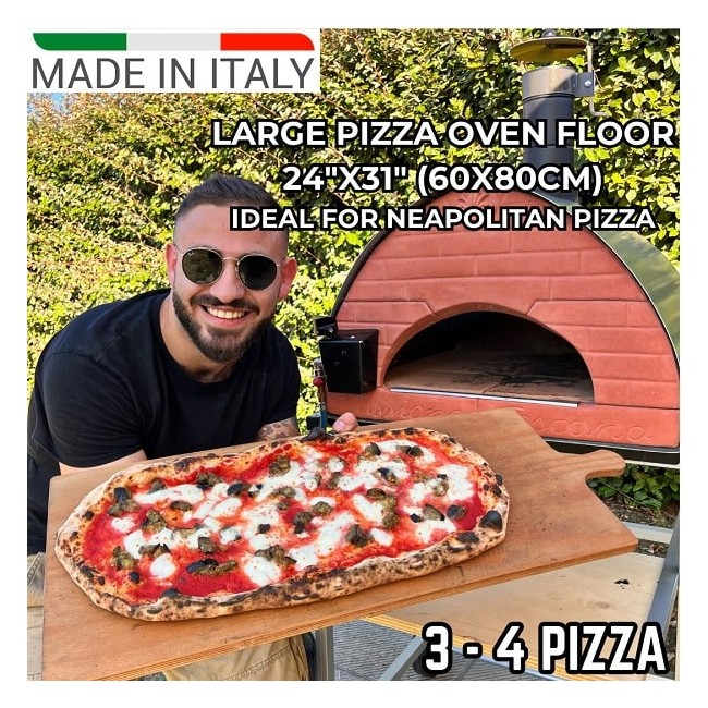 Passione utomhusugn med ved eller gasol, Svart färg, golv: 80x60