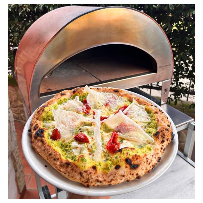 Stor utomhus gasdriven pizzaugn mobil Emozione Pizza Party 2 pizza