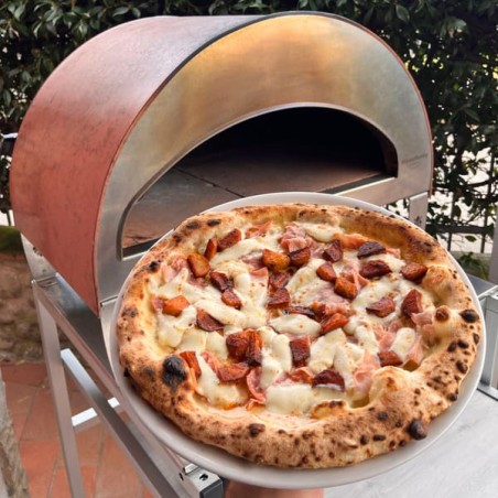 Horno de pizza móvil grande a gas para exteriores Emozione Pizza Party 2 pizzas
