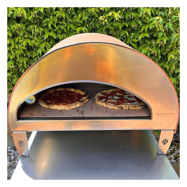 Stor utomhus gasdriven pizzaugn mobil Emozione Pizza Party 2 pizza