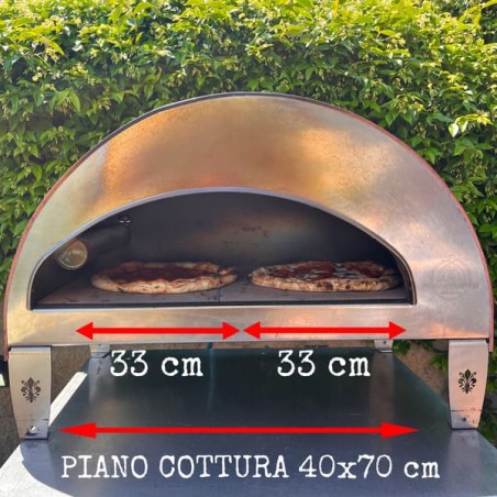Large outdoor gas fired pizza oven mobile Emozione Pizza Party 2 pizza