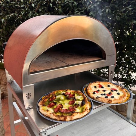 Stor utomhus gasdriven pizzaugn mobil Emozione Pizza Party 2 pizza