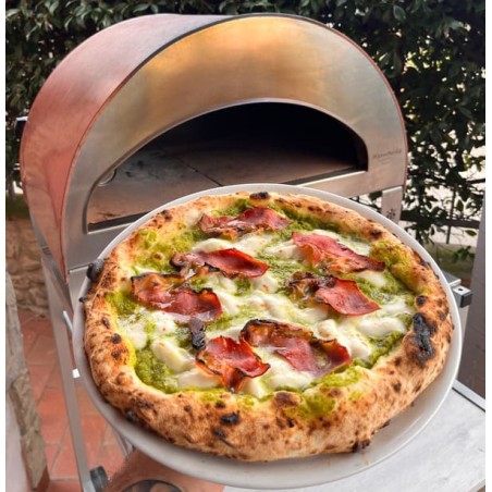 Stor utomhus gasdriven pizzaugn mobil Emozione Pizza Party 2 pizza